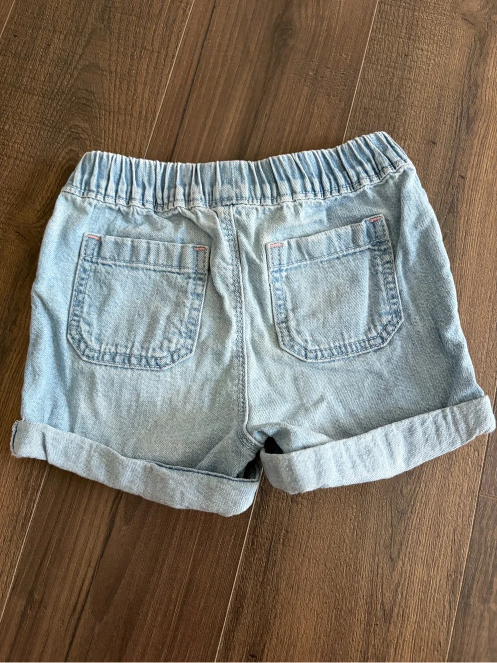GAP Light Blue Denim Shorts with Cream Bow